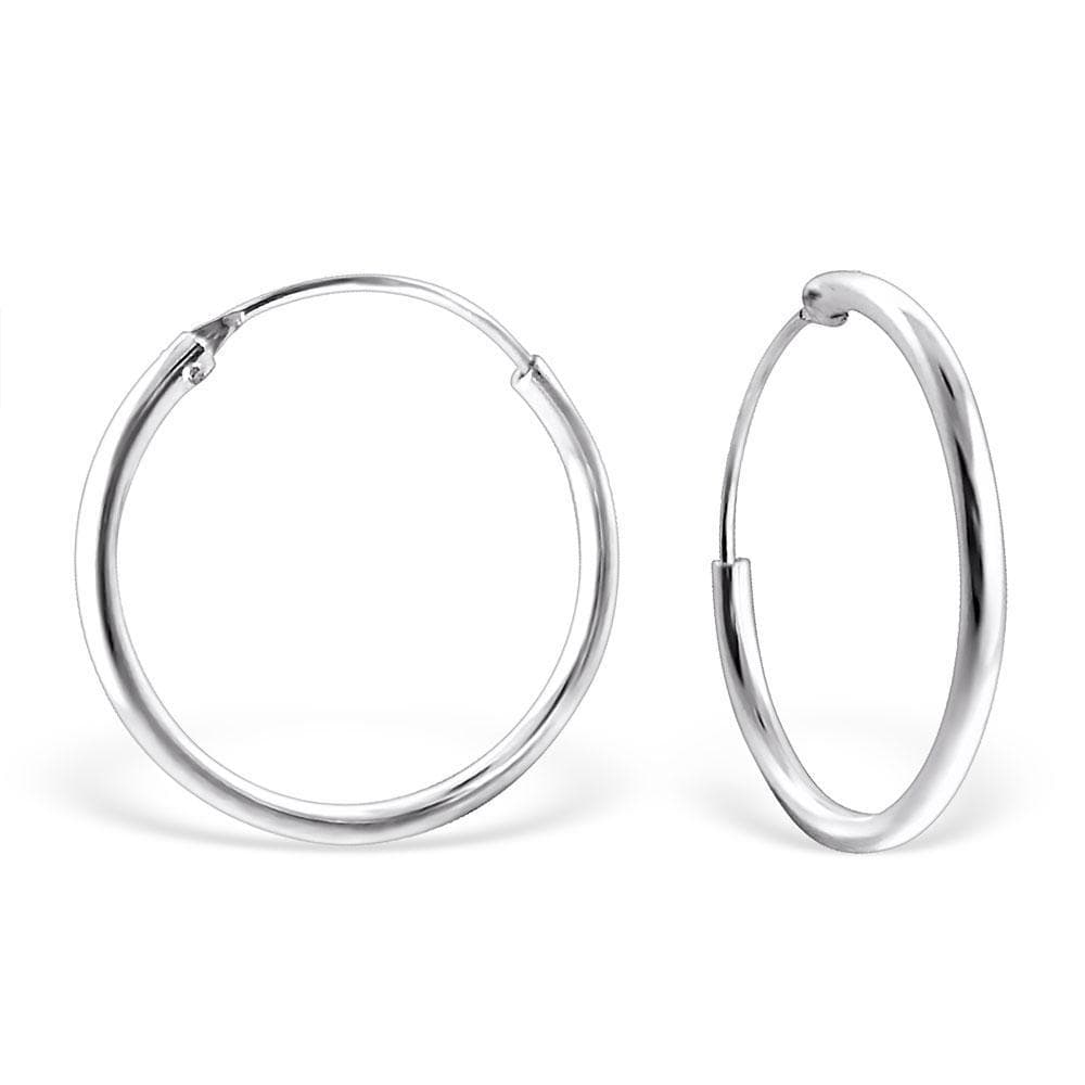 Sterling Silver Sleeper Hoop Earrings