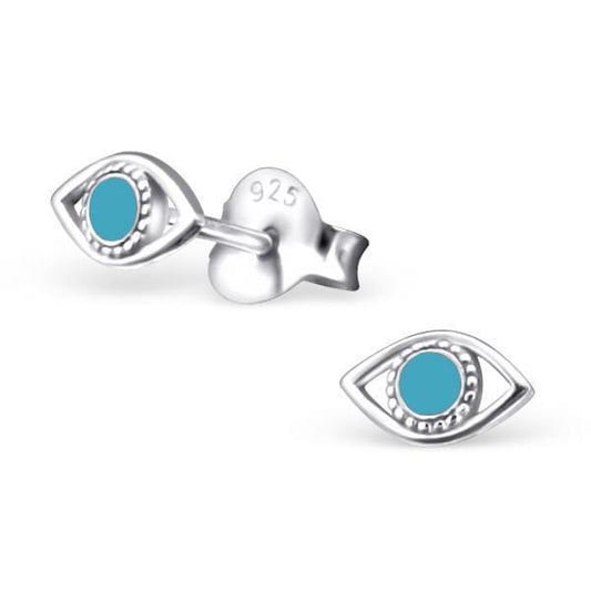 Sterling Silver Blue Stone Earrings