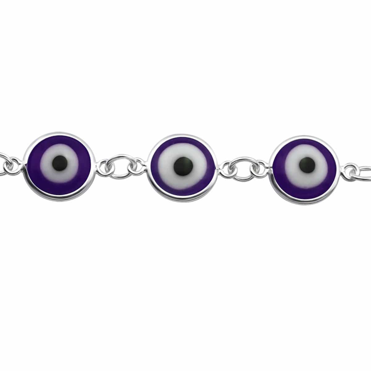 Sterling Silver Evil Eye Bracelet