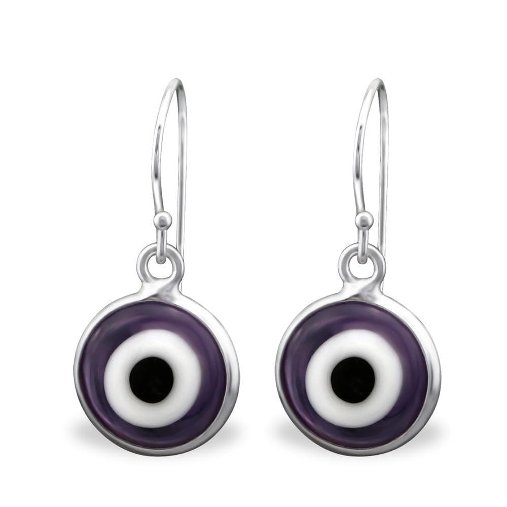 Sterling Silver Evil Eye Earring