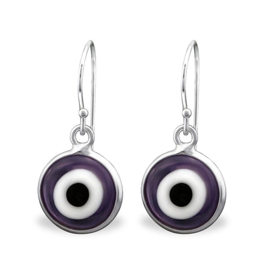 Sterling Silver Evil Eye Earring
