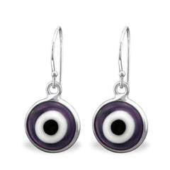 Sterling Silver Evil Eye Earring