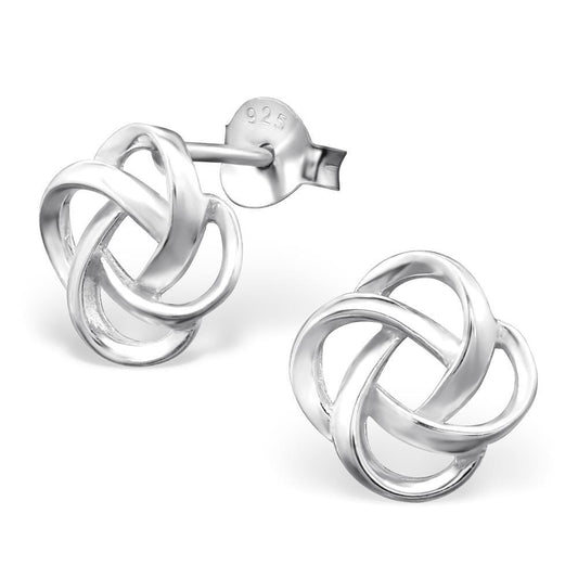 Real Sterling Silver Knot Earrings