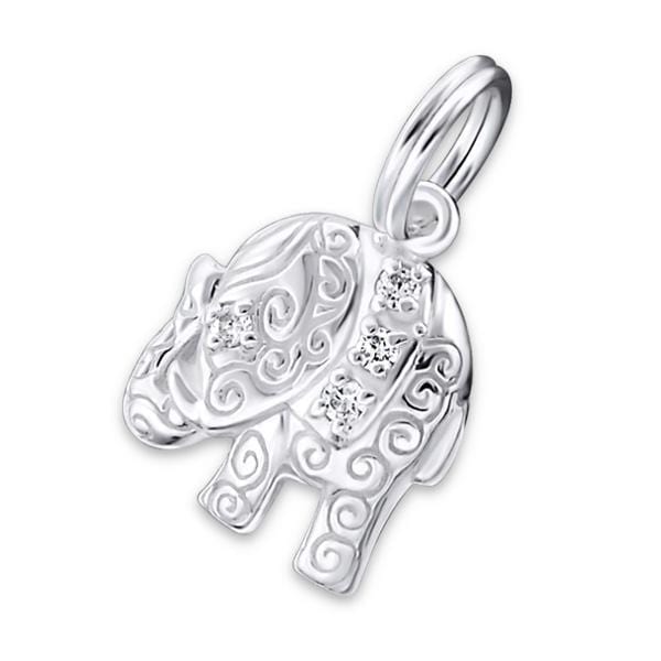 Silver Elephant Charm