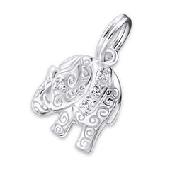 Silver Elephant Charm