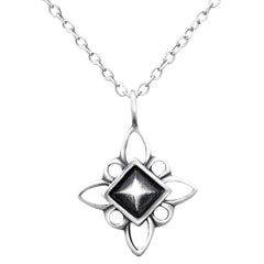 Silver Antique Star Necklace