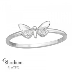 Silver Butterfly Ring
