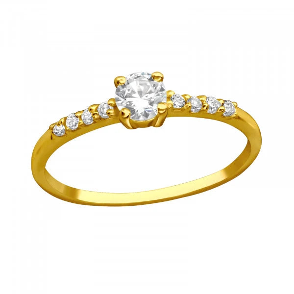 Gold Solitaire Ring