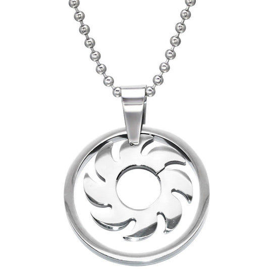 Stainless Steel Gear Pendant Necklace