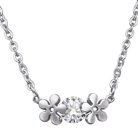 Stainless Steel Flower Necklace