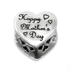 Sterling Silver Happy Mother's Day Bead