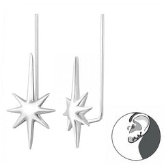 Silver Star Ear Cuffs