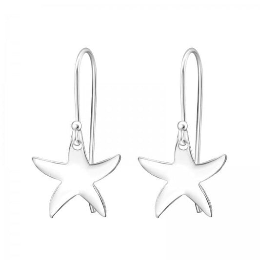 Silver Starfish Earrings