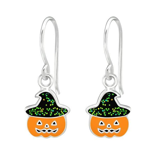 Kids Silver Pumpkin Earrings