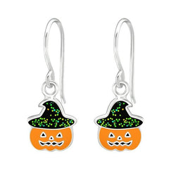 Kids Silver Pumpkin Earrings