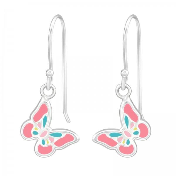 Kids Silver Butterfly Earrings