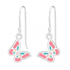Kids Silver Butterfly Earrings