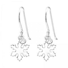 Sterling Silver Snowflake Earrings