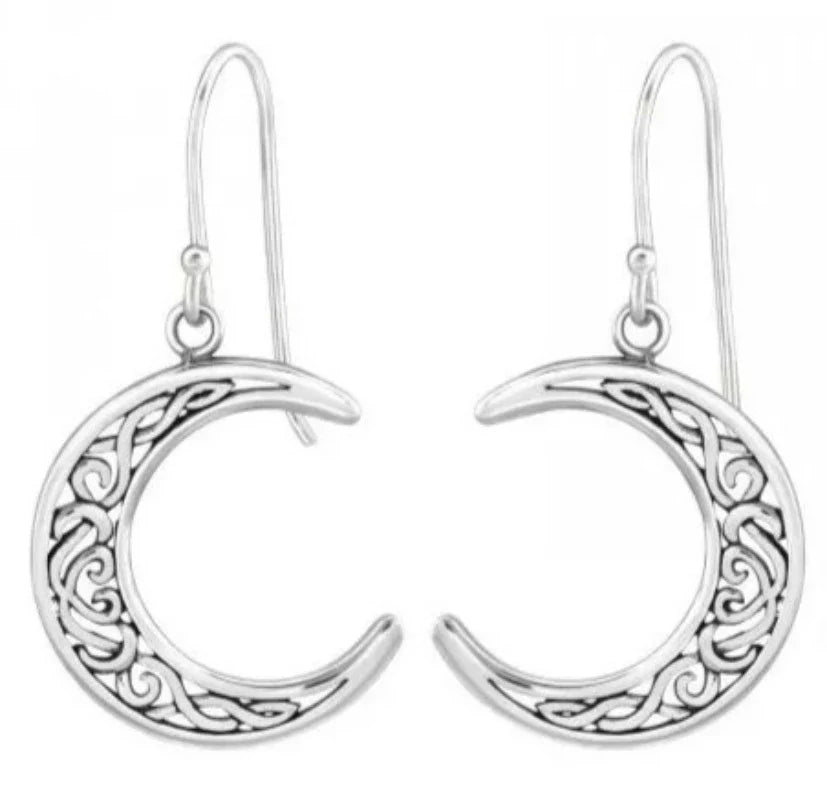 Silver Moon Earrings