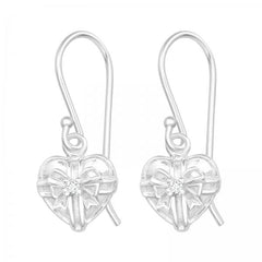 Silver Heart Earrings
