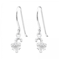 Silver Candy Cane Earrings
