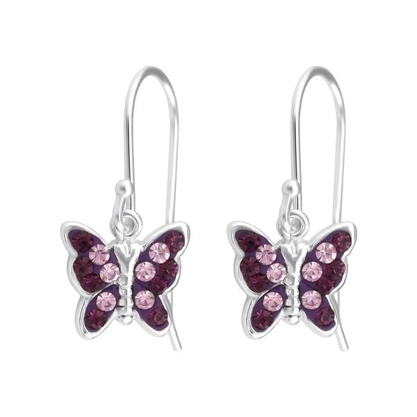 Silver Butterfly Earrings