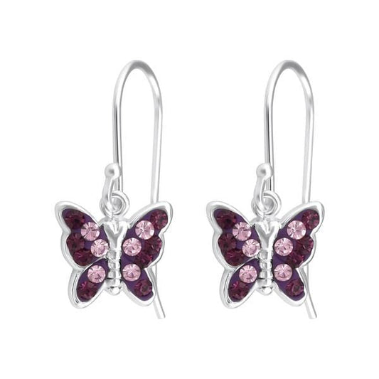 Silver Butterfly Earrings