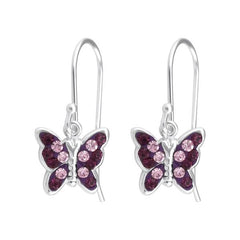 Silver Butterfly Earrings
