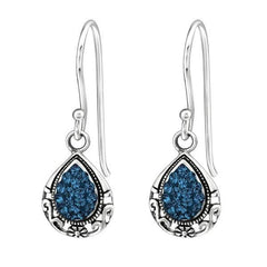 Silver Pear Earrings