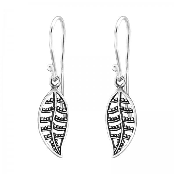 Silver Bali Leaf Earrings