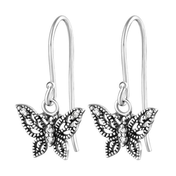 Silver Butterfly Earrings