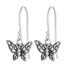 Silver Butterfly Earrings