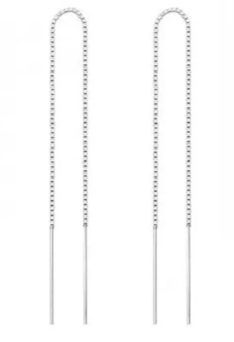 Silver Thread  Earrings