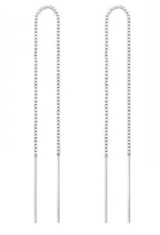 Silver Thread  Earrings