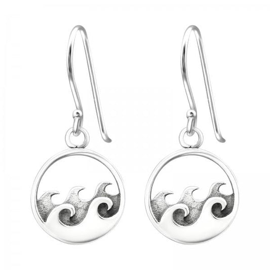 Silver Wave Earrings