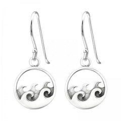Silver Wave Earrings
