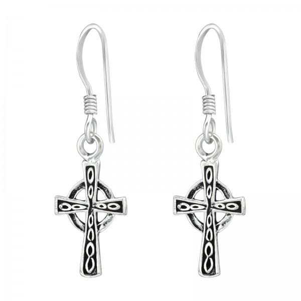 Silver Cross Earrings
