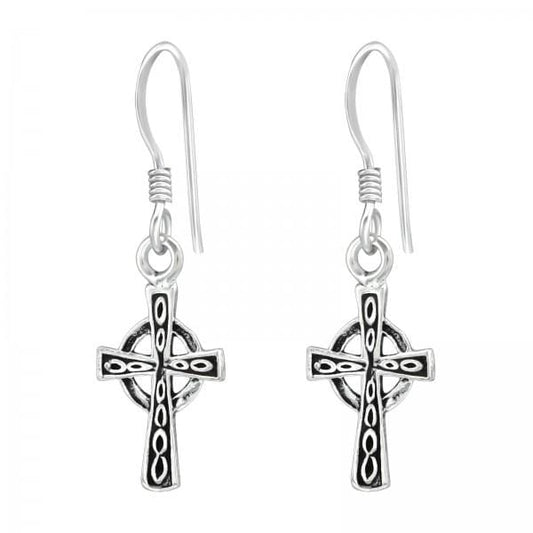 Silver Cross Earrings