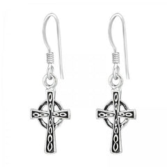 Silver Cross Earrings