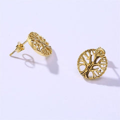 Steel Tree of life earrings
