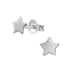 Silver Star Stud Earrings