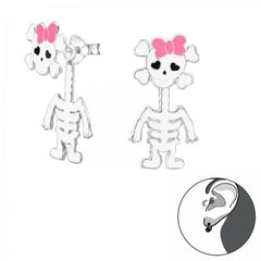 Silver Skeleton Earrings