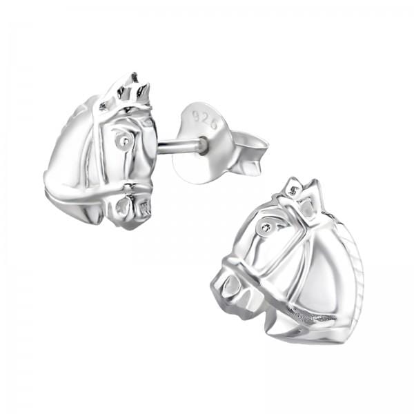 Kids Silver Horse Earrings