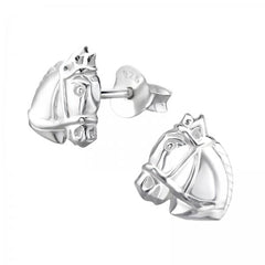 Kids Silver Horse Earrings