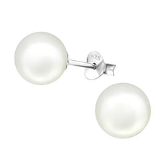Sterling Silver Pearl Ear Studs Earrings
