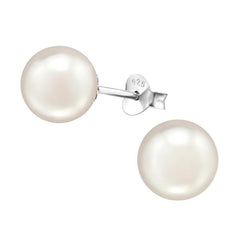 Sterling Silver Pearl Ear Studs Earrings