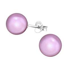 Sterling Silver Pearl Ear Studs Earrings