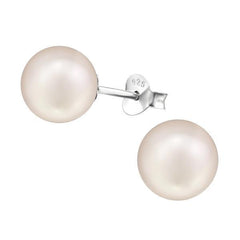 Sterling Silver Pearl Ear Studs Earrings