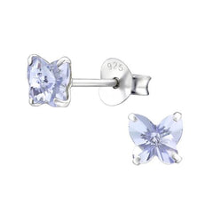 Silver Butterfly Stud Earrings