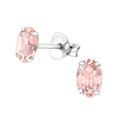 Faceted Crystal Stud Earrings